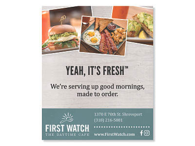 First Watch Ad ad ad design design