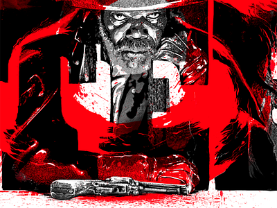 the Hateful eight poster WIP black eight film gun hateful movie poster quentin tarantino red western