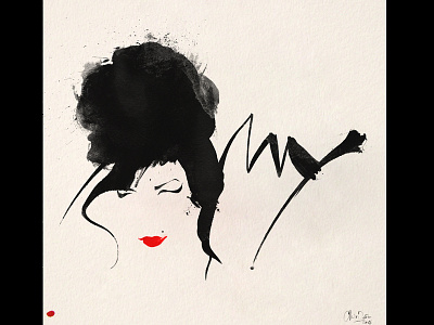 Amy Winehousе amy black brush calligraphy ink red winehouse