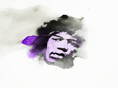 jimi Hendrix drawing brush club27 expressive hendrix ink jimi purple typography