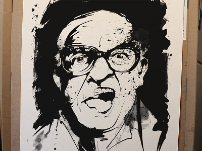 Ralph Steadman By Chin2off brush drawing expressive illustration ink lettering splash typography