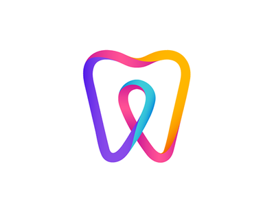 Dental Checkin logo travel dental pointer check tooth corporate logo identity branding