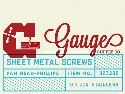 Gauge Supply Co. branding concept design g grid hardware industrial logo mark