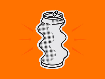 A Squiggly Can beer label craft beer dry hopped hops logo
