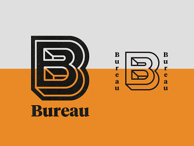 Bureau b b logo identity illusion logo