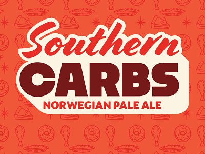 Southern Carbs Collab Beer beer branding craft beer design illustration india pale ale logo typography vector
