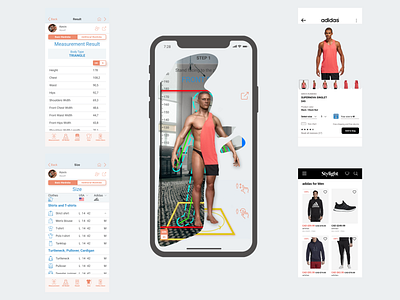 3D SIZE Mobile App iOS 3dmodel bodymeasurement bodysize bodytype convertsize design design app ios measurementresult onlinefitting onlinestore ui ux web