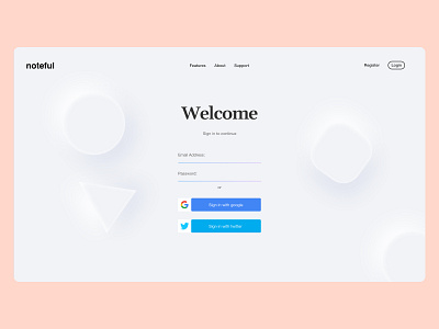 Noteful Login Screen