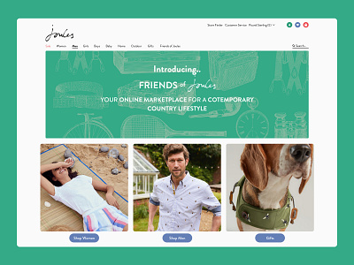 Joules Website Redesign app ecommerce online store ui uidesign ux uxdesign web app web design web designer