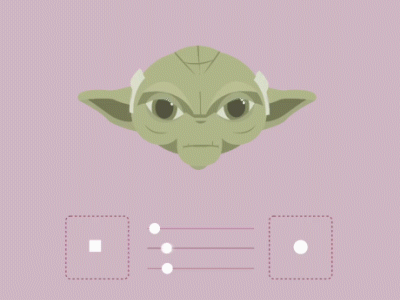 Shady Yoda 2d animation adobe after effects after effect flat design flat illustration loop motion design motion graphics