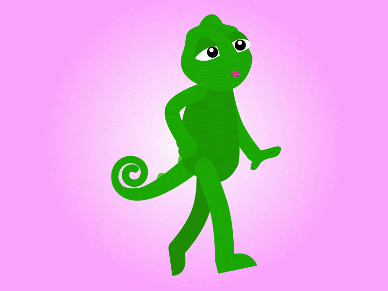 Lady Chameleon 2d animation after effects after effects animation animated gif animation gif illustrator