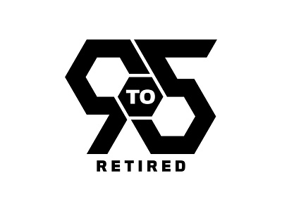 9 to 5 Retired Logo Design⁠, 95 Emblem