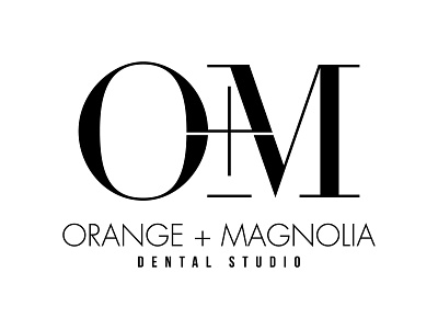 🦷 Orange & Magnolia Dental Studio Logo Design, OM Emblem⁠ branding dental dentist logo lettermark logo logo design luxury minimal minimalist modern monogram om om logo tooth