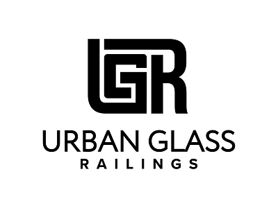 ✌🏻 Urban Glass Railings Logo Design, UGR Emblem⁠