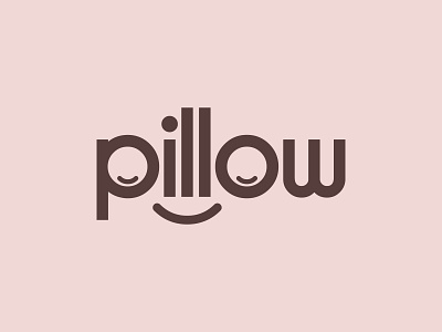 Pillow Wordmark Logo Design bedding branding cool symbol logo design logo mark logotype minimalist pillow sleep type typogaphy wordmark