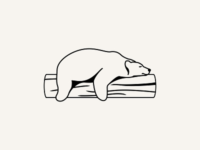 Sleeping Bear Logo Illustration