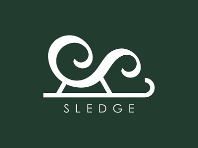 Sledge Logo Design branding letter s logo design logo mark s mark s monogram sled sledge toboggan type typography winter
