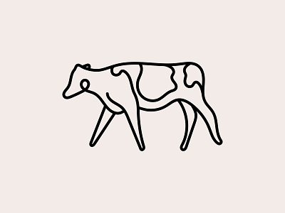 Cow Lineart Logo Illustration branding cow draw drawing illustration lineart logo design milk oneline sketch sketchbook vectorart