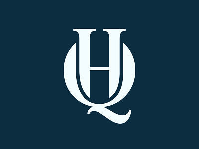 HQ Monogram Logo Mark Design branding cool symbol emblem hand lettering hq letter logo design logo mark logotype monogram qh type