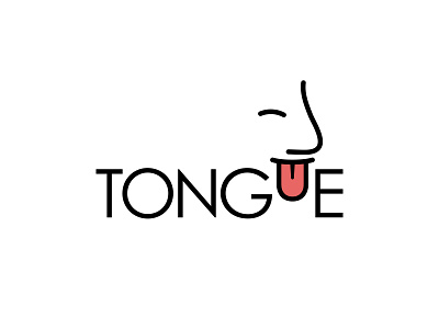 Tongue Wordmark Logo Design branding creative face logo design logo mark mark smiling face tongue type typography wordmark