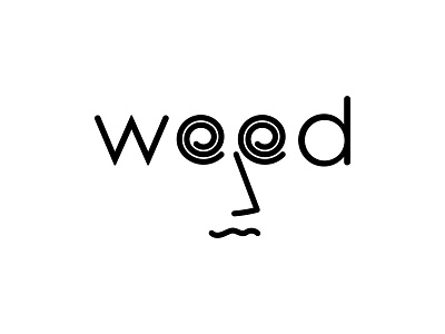 Weed Wordmark Logo Design Concept