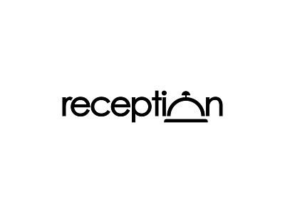 Reception Wordmark Logo Design Concept airbnb bell branding hotel logo logo design minimal reception reception desk ring wordmark