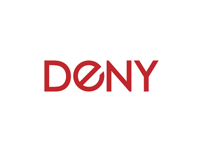 "Deny" Wordmark Logo Design Concept branding deny letter mark logo logo design logo mark mark reject stop sign type typography wordmark
