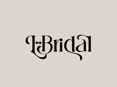 L. Bridal Wordmark Logo Type Design