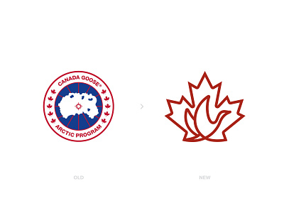 Canada Goose Logo Redesign canada clothing logo fashion branding fashion logo goose logo logo design logo mark logo redesign maple leaf monogram rebranding