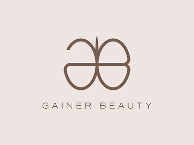 GB⁠ + Butterfly Monogram Beauty Logo Design⁠ animal mark beauty bg butterfly gb letter letter mark lipstick logo design logo mark monogram skincare