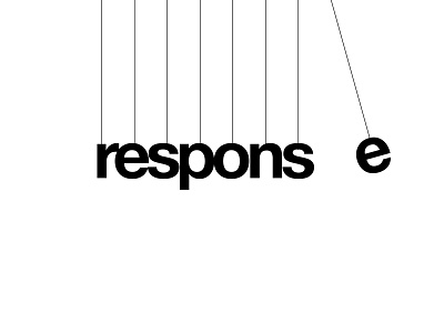 Response Wordmark Logo Design Concept branding cradle letter mark logo logo design mark momentum newton response type typography wordmark