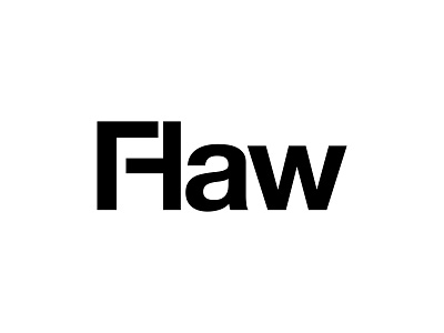 Flaw⁠ Wordmark Logo Type Design branding clever logo flat design flaw flawed logo logo design logo mark logotype smart logo type wordmark