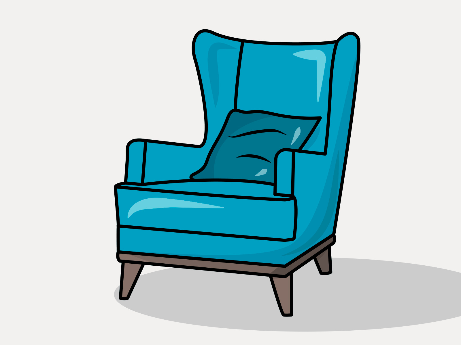 Minimal Couch Illustration Design by Murat Bo on Dribbble