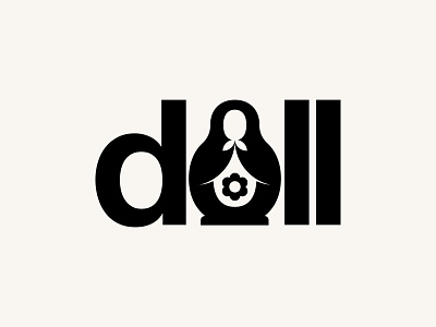 Doll Wordmark Logo Type Design branding clever doll logo logo design logo type matryoshka russian toy type typography wordmark