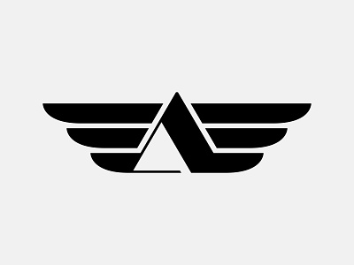 A + Wings Logo Mark Design