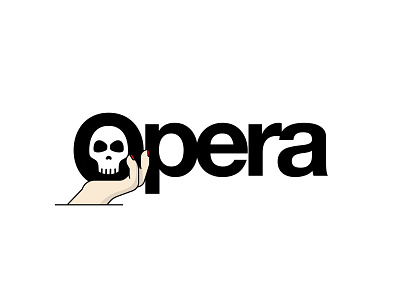 "Opera" Wordmark Logo Concept Design branding hamlet hand lettermark logo logo design logo mark mark opera skull typography wordmark
