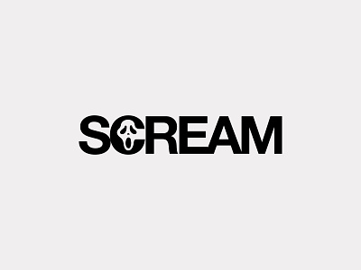 Scream Wordmark Logo Concept Design branding horror lettermark logo logo design logo mark mark movie scared scream type wordmark