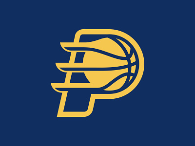 Indiana Pacers NBA Basketball Team P Letter Logo Mark Redesign basketball branding indiana pacers letter p logo logo design logo mark mark monogram nba p logo team