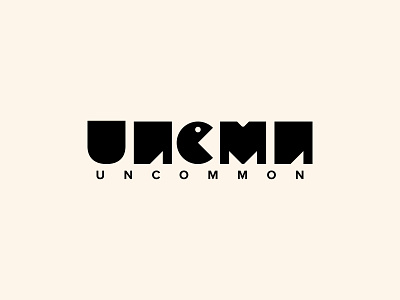 Uncommon Fashion Streetwear Clothing Logo Design apparel branding clothing fashion logo logo design pacman streetwear logo type typography uncommon wordmark