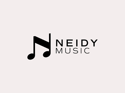 N + Musical Notation Logo Mark Design