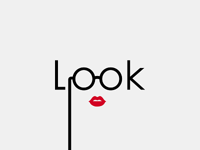Look + Opera Glasses / Theater Binoculars Wordmark Logo Design branding clever lettermark logo logo design logo mark look mark minimalist opera glasses theater binoculars wordmark