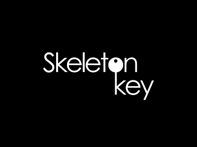 Skeleton Key / Passkey Master Wordmark Letter Mark Logo Design