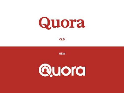 Quora.com Logo & Q Letter Mark Redesign answer branding letter mark letter q logo logo design logo mark logo redesign minimal logo modern logo monogram negative space logo q logo qa question quora quora.com