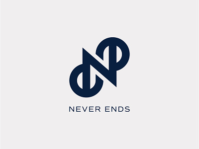 Never Ends Monogram Logo Design branding letter mark logo logo design logo mark mark minimal monogram
