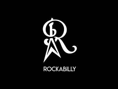 Rockabilly Clothing Logo Design branding electro guitar guitar letter r logo logo design logo mark mark minimal minimalist modern logo monogram r logo rock