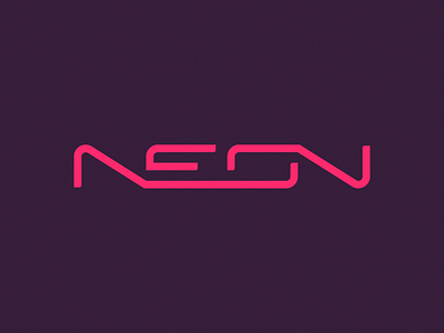 "Neon" client work logo brand branding clean concept design graphic design icon identity illustration illustrator logo neon