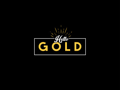 Hello Gold branding design logo