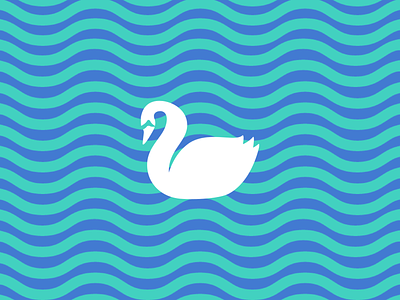 Brand Pattern for Little Swans aquatics branding childrens brand colorcode hand drawn illustration kids brand pattern stripe swan swim lessons swimming water