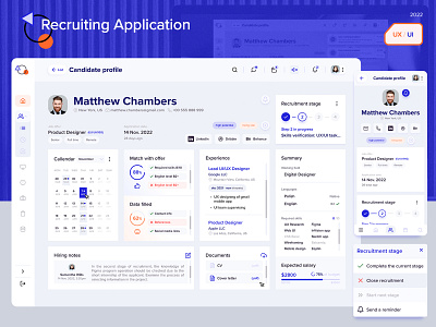 Recruiting Application - dashboard UI/UX