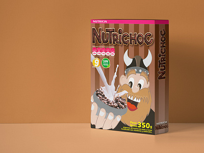 Nutichoc (front) art box branding cereal cereals design envase games illustration illustrator ilustracion package packaging photoshop vector wacom